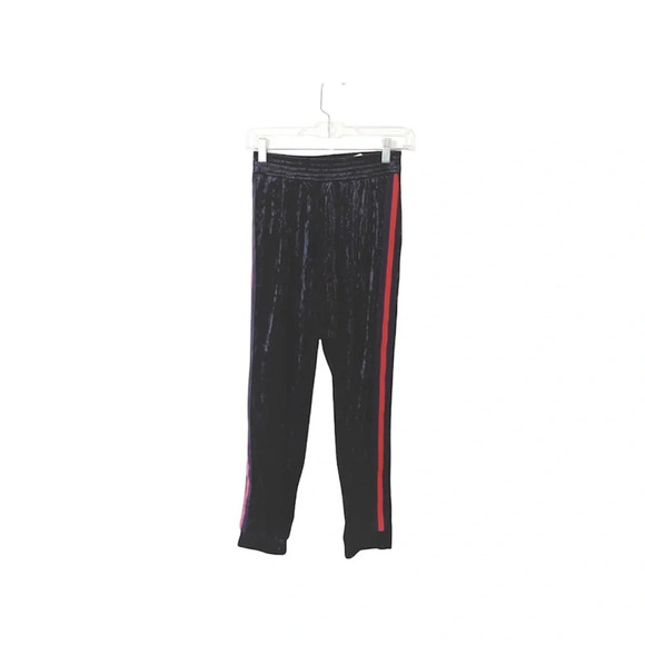 Zara Basic Black Striped Side High Rise Velvet Jogger Sweatpants Xsmall Women’s - Picture 10 of 10